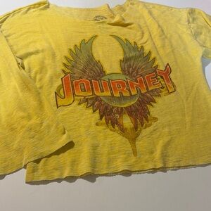 Recycled Karma Vintage Styled Yellow Journey‎ Graphic Sweater